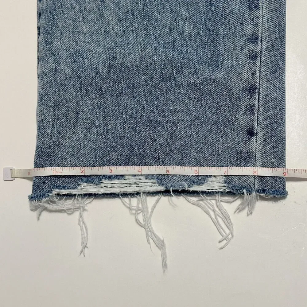 Pistola Cassie High Waist Ripped Crop Straight Leg Jeans In Los Feliz  Size 30 - Picture 12 of 16